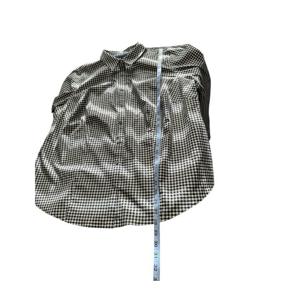 Talbots Women Plaid Collared Wrinkle Resistant Button Up Blouse‎ Shirt Size 18W - Picture 13 of 13